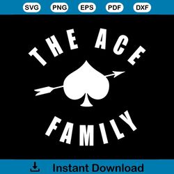 The Ace Family Logo svg, Cartoon Svg, Spade Svg, Spade Arrow Svg, Family Svg, Poker Svg, Silhouette cricut, Cricut Svg,