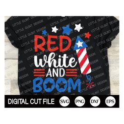 4th of July Svg, Red White and Boom Svg, Independence day, Memorial day, American Boy Shirt, American Flag, Dxf, Png, Sv