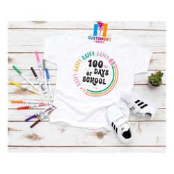 Happy 100 Days of School Shirt, Pencil Design Shirt, Back To School Shirt, Teacher Gift, Kids Tee, Funny School Shirt, T
