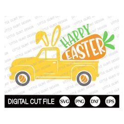 Easter's Day Svg, Happy Easter Carrot Truck, Easter Svg,  Svg Easter Egg, Spring Svg, Truck Svg Boys, Svg Files For Cric