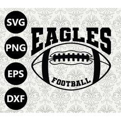 Eagles Football Silhouette Team Clipart vector svg file for cutting with Cricut, Sublimation Png and Svg for Shirts, Vin