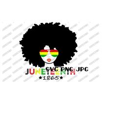 Juneteenth 1865 svg png jpg, afro lady, black pride, Juneteenth, afro queen, black queen instant download svg png jpg