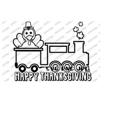 Happy Thanksgiving Turkey Coloring Svg, Coloring Page, Digital Image Instant Download Svg Png Jpg