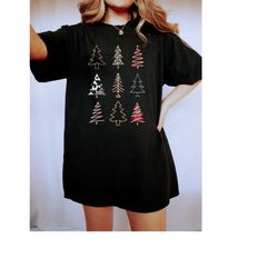 Retro Christmas Comfort Colors Shirt, Boho Christmas Tree Shirt, Vintage Santa Christmas Shirt, Retro Holiday Shirt, Ugl