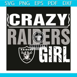 Las Vegas Raiders Crazy Girl Svg, Sport Svg, Crazy Girl Svg, Las Vegas Raiders Svg, Las Vegas Svg, Raiders Svg, Raiders