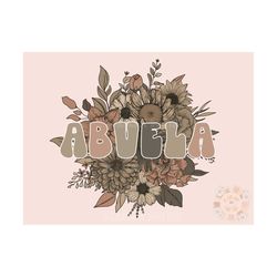 Floral Abuela PNG-Sublimation Design Download- abuela sublimation, grandmother png, retro Abuela png, summer Abuela png,