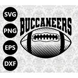 Buccaneers Football Shading Silhouette Team Clipart vector svg file for cutting with Cricut, Sublimation Png and Svg for
