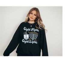 Retro Hanukkah Sweater, Happy Hanukkah, Holiday Hanukkah Sweater, Jewish Saying, Holiday Sweatshirt, Religious Sweatshir