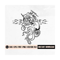 Kraken SVG | Tentacles SVG | Pirate Ship Svg | Ocean Sea Monster | Octopus Tentacles SVG | Octopus Svg | Pirate Ship svg