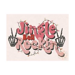 Jingle Rockin PNG-Christmas Sublimation Digital Design Download-rockin Christmas lights png, Christmas girl png, Santa C