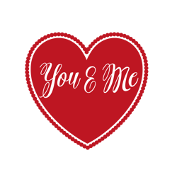 You And Me Svg, Valentine Svg, Cricut Silhouette Svg Eps Png Dxf, Cutting File Digital Download