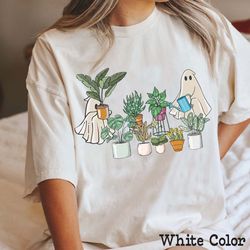 Ghost Plant Lady Shirt, Halloween Plants Shirt, Plant Lover Gift, Halloween Mom Shirt, Spooky Gardener Shirt