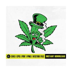 st patrick's cannabis leaf svg | marijuana svg | funny weed shirt decal sticker | saint patrick's day | cricut silhouett