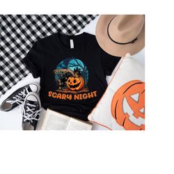 Halloween Scary Night Shirt,Jack O Lantern Pumpkin Face Shirt,Halloween Shirt,Scary Pumpkin Shirt,Pumpkin Tee,Spooky Sea