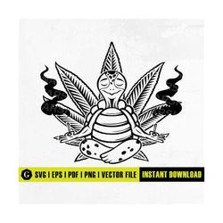 Chill Turtle SVG | Cannabis Tortoise SVG | Sea Turtle svg | Smoking Weed Svg | Smoking Joint svg | Smoking Marijuana svg