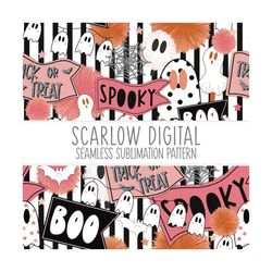 Spooky Seamless Pattern-Halloween Sublimation Digital Design Download-ghost seamless pattern, patchwork seamless, vintag