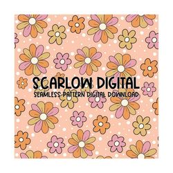 Hippie Flowers - Seamless Pattern For sublimation, hippie seamless file, boho digital paper, flowers sublimation designs