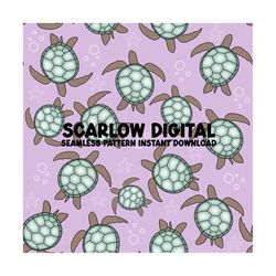 Sea Turtle Seamless Pattern Digital Design Download, Summer digital paper, turtle digital paper, summer sublimation, tur