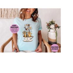 Disney Chip and Dale Teacup Shirt, Disney Chip and Dale Mickey Balloon Shirt, Disney Family Trip Tee, Disney Tea Party T