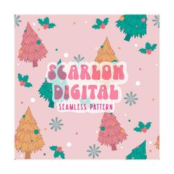 Christmas Tree Seamless Pattern Sublimation Digital Design Download-Xmas Sublimation, Santa Claus Patterns, boho Xmas de