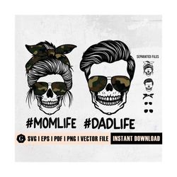 Mom Life Dad Life Svg | Mom Life svg | Camo Mom Svg | Dad Life Svg | Momlife Svg | Mom life Dad Life Png | Dadlife Skull