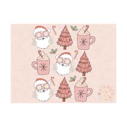 Santa Claus Doodles PNG-Christmas Sublimation Digital Design Download-Christmas girl designs, png for girls, Santa hat p