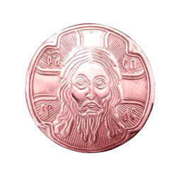 copper medal icon of the Savior Not Made by Hands, Christian icon Jesus Christ  Orthodox  icon Christ Pantocrator