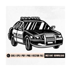 police car svg | police car clipart | police patrol svg | police car illustration | police car stickers | cop svg | poli