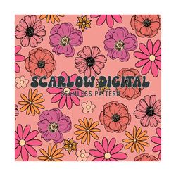 Floral Seamless Pattern-Spring Sublimation Digital Design Download-spring florals seamless file, summer seamless pattern