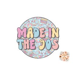 Made In The 90s PNG-Retro Sublimation Design Download-Y2K png design, retro sublimation, vintage png, throwback png, 90s