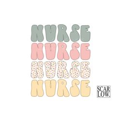 Nurse PNG Print File For Sublimation or Print, boho nurse png, retro sublimation, boho designs, vintage nurse design, Nu