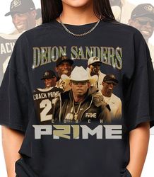 vintage coach prime shirt, pullover deion sanders sweatshirt, colorado buffaloes shirt - snapback hat, coach prime we co