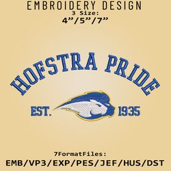 Hofstra Pride embroidery design, NCAA Logo Embroidery Files, NCAA Hofstra Pride, Machine Embroidery Pattern