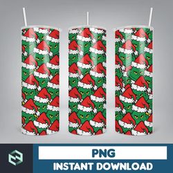 Grinch Tumbler Wrap, 20 oz Skinny Tumbler Wrap, 20oz Tumbler Png Sublimation Design (39)