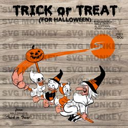 Donald Disney Halloween Trick Or Treat SVG File For Cricut SVG EPS DXF PNG