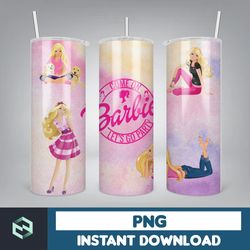 Barbie Tumbler Wrap, 20 oz Skinny Tumbler Wrap Sublimation Design, Straight & Tapered Tumbler Wrap (16)