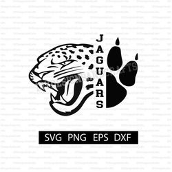 Jaguars Digital Download | Jaguar Print | Jaguars Head School Mascot SVG for Shirt | Cut File for Cricut | Heat Transfer