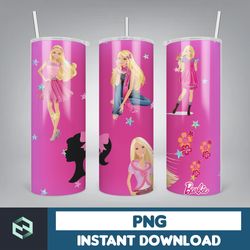 Barbie Tumbler Wrap, 20 oz Skinny Tumbler Wrap Sublimation Design, Straight & Tapered Tumbler Wrap (4)