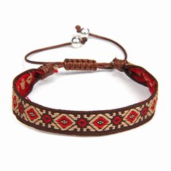 Tibetan-Style Braided Bracelet for Men and Women, Adjustable Boho Jewelry with String, Perfect for Beach or a Night Out,
