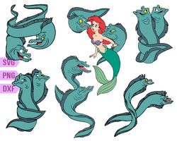 Disney Flotsam And Jetsam svg, Ursula Svg, Little Mermaid Svg, Ariel svg, Princess svg, Mermaid svg