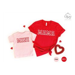 Mama Mini Onesie Toddler, Mama & Me Valentine Shirt, Valentine Mom Gift, Baby Valentine Shirt, Gift for Mom Valentine, V
