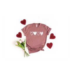 Valentine Heart Shirt Retro Heart  Gift for Mom Valentine Gift Shirt Toddler Valentine Shirt Teacher Valentine Gift Shir
