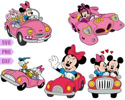 Minnie Car Race svg, Minnie svg, dxf, png, Minnie for cricut, Car Race, Roadster Racer Mouse svg