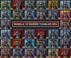 NFL Bundle Tumbler Wrap , NFL Png, NF Tumbler Png,NFL 20 oz Skinny Tumbler Designs 15