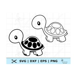 cute turtle svg png dxf png. cricut cut files, silhouette. turtle clipart. stencil. outline. baby turtle cartoon.