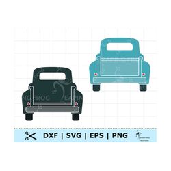 Vintage Pickup Truck SVG. Cricut cut files, Silhouette. Truck PNG. Truck DXF.  Retro Truck Cut Files. Black, Red, Blue,