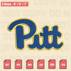 Pittsburgh Panthers Embroidery Designs, NCAA Logo Embroidery Files, File for Embroidery Machine
