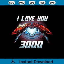 I Love You 3000 Avengers End Game TV Show Svg