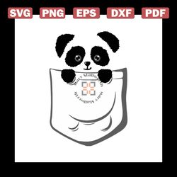 Panda In Pocket Svg, Animal Svg, Panda Svg, Panda Pocket Svg, Pocket Panda Svg, Cute Panda Svg, Baby Panda Svg, Love Pan