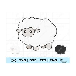 Cute Lamb SVG PNG DFX. Digital download. Cricut, Silhouette Cut Files. Baby Lamb Baby Sheep. Great for baby shower, nurs